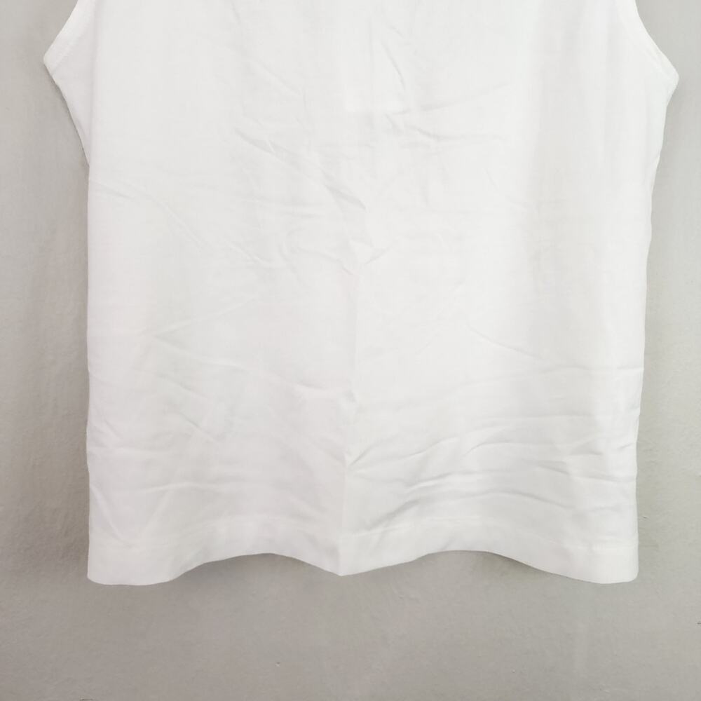 NWT Eileen Fisher White Tencel Stretch Sleeveless Tank Top Layering Shell Medium - Picture 13 of 13